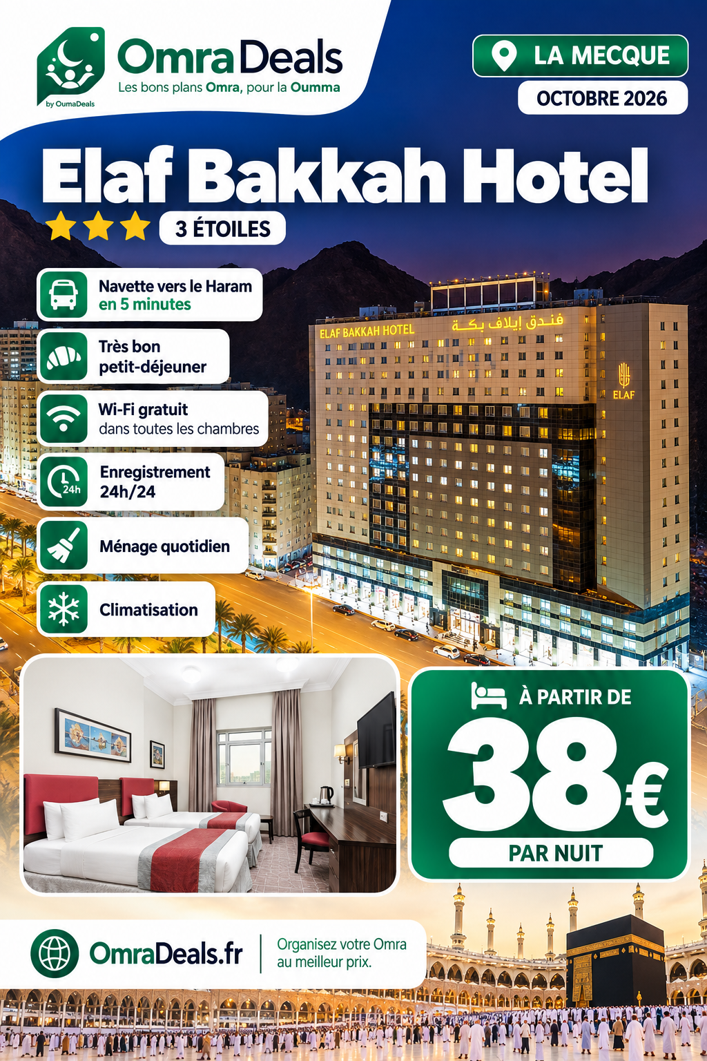 Elaf Bakkah Hotel 3 étoiles – La Mecque