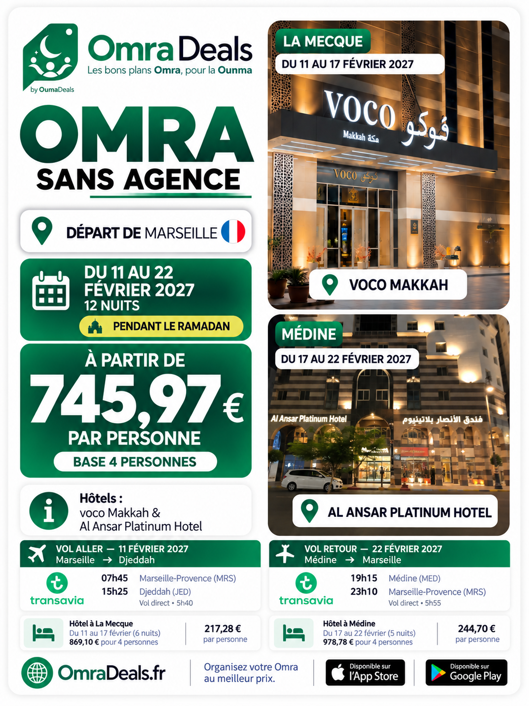 Omra pendant le Ramadan au départ de Marseille