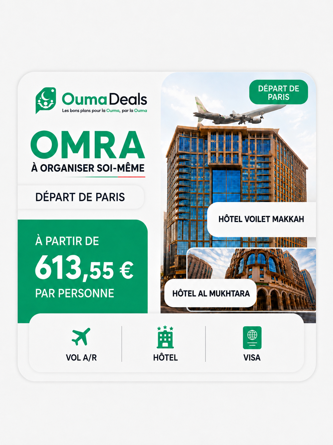Forfait Vol + Hotel + Visa au depart de Lyon 